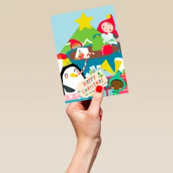 Pod Personalised Penguin Chocolate Christmas Card 9 Pod Personalised Penguin Chocolate Christmas Card -Pod Shop F3100233 hand L