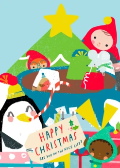 Pod Personalised Penguin Chocolate Christmas Card
