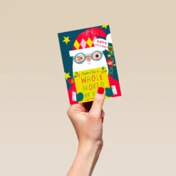 Pod Personalised Santa's Elves Christmas Card -Pod Shop F3100235 hand S