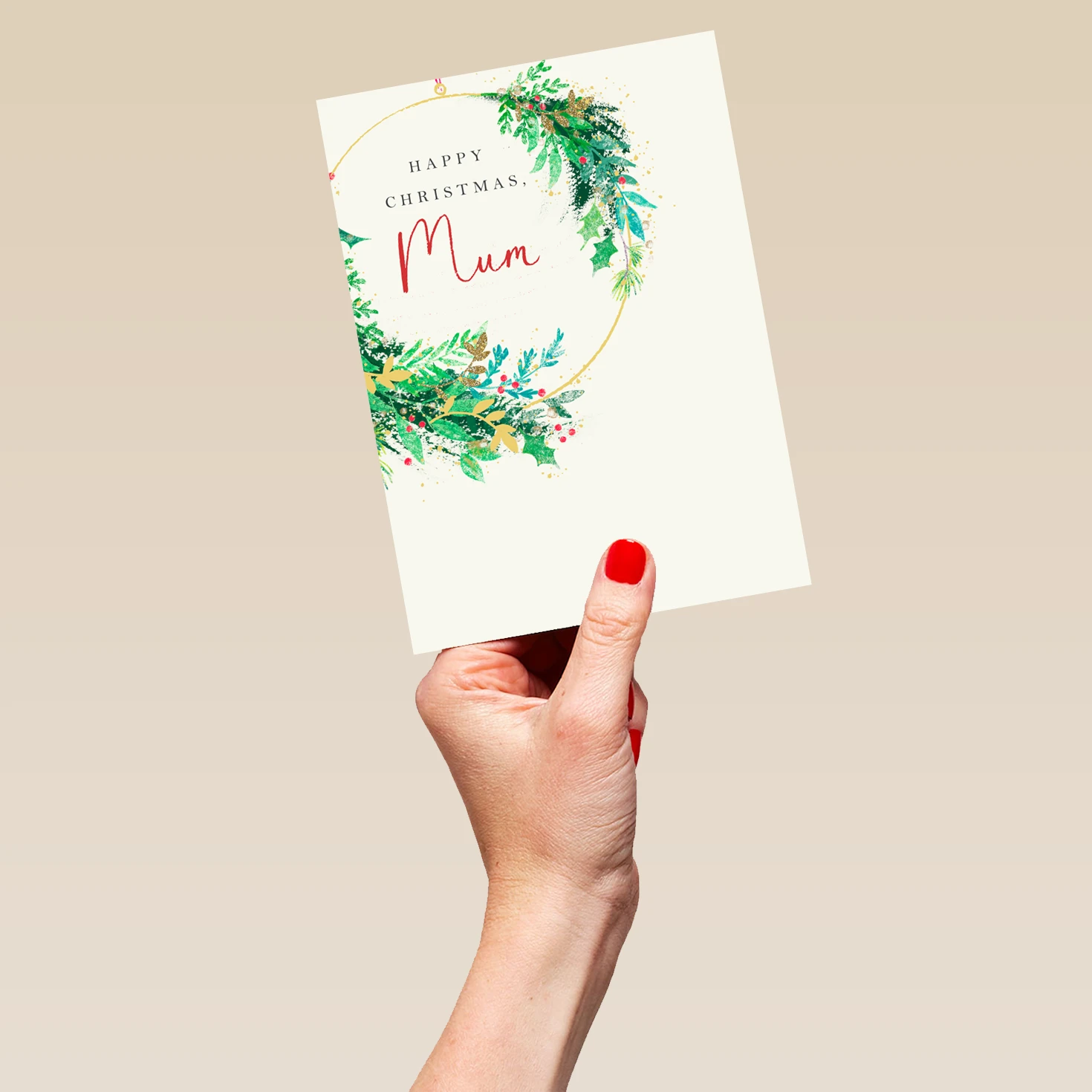 Pod Personalised Mum Christmas Wreath Card 5 Pod Personalised Mum Christmas Wreath Card - Image 5