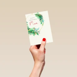 Pod Personalised Mum Christmas Wreath Card 8 Pod Personalised Mum Christmas Wreath Card -Pod Shop F3100237 hand S