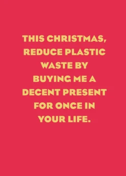 Pod Personalised Reduce Plastic Waste Christmas Card