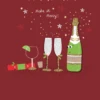 Pod Personalised Merry Christmas Wine Christmas Card