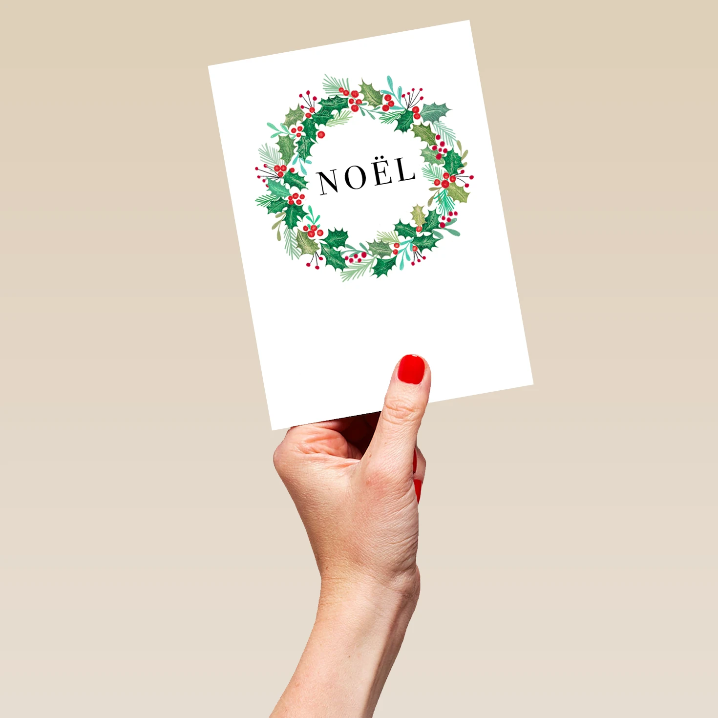 Pod Personalised Noel Wreath Christmas Card 5 Pod Personalised Noel Wreath Christmas Card - Image 5