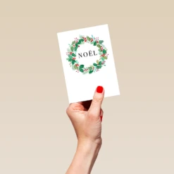 Pod Personalised Noel Wreath Christmas Card 8 Pod Personalised Noel Wreath Christmas Card -Pod Shop F3100270 hand S