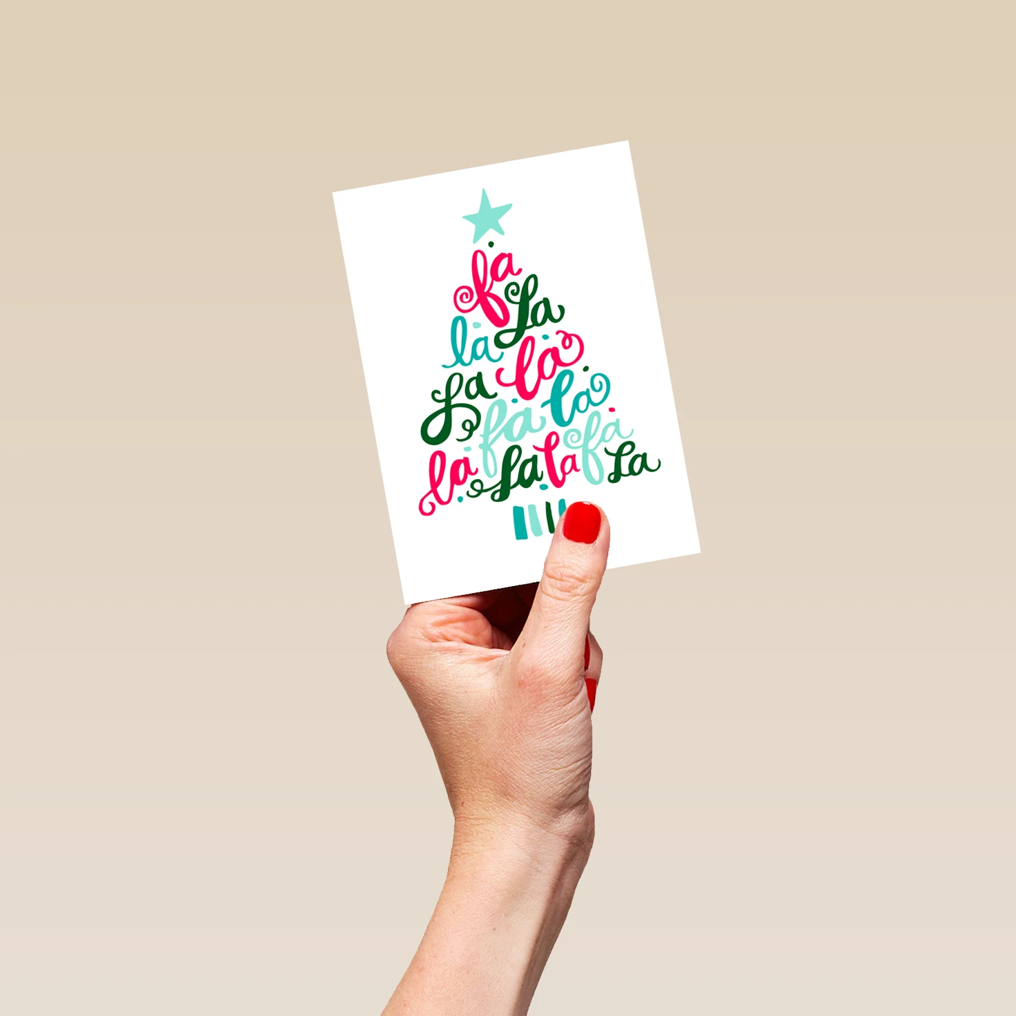 Pod Personalised Fa La La La La Tree Christmas Card 4 Pod Personalised Fa La La La La Tree Christmas Card - Image 4