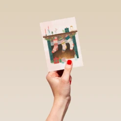 Pod Personalised Chimney And Stockings Christmas Card -Pod Shop F3100274 hand S