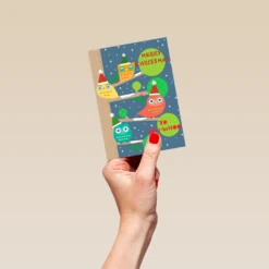 Pod Personalised Merry Owls Christmas Card -Pod Shop F3100279 hand S