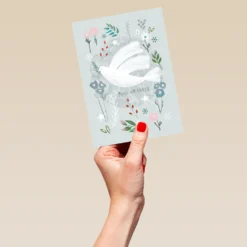 Pod Personalised Peace On Earth Dove Christmas Card -Pod Shop F3100282 hand L