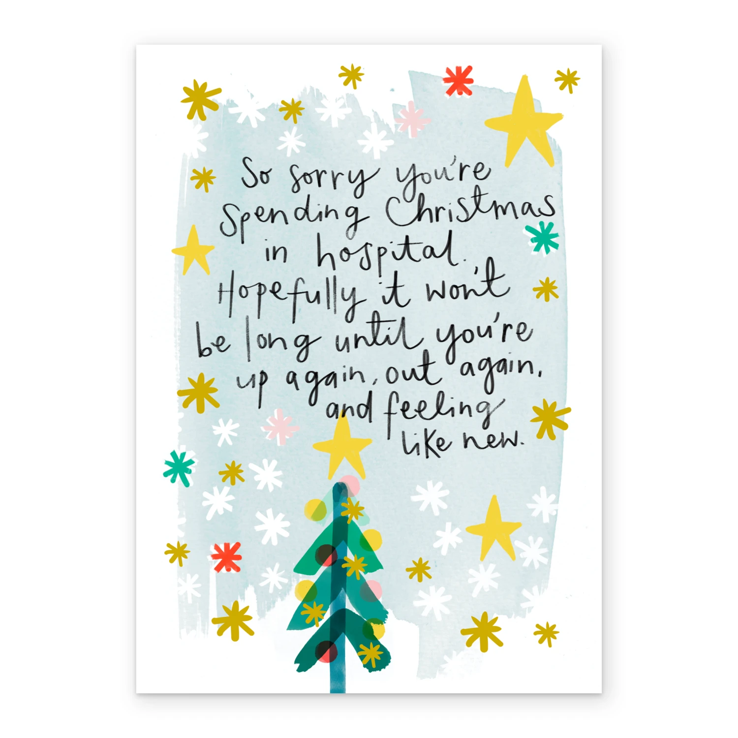 Pod Personalised Get Well Soon Stars Design Christmas Card 2 Pod Personalised Get Well Soon Stars Design Christmas Card - Image 2