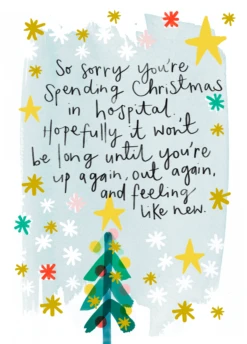 Pod Personalised Get Well Soon Stars Design Christmas Card