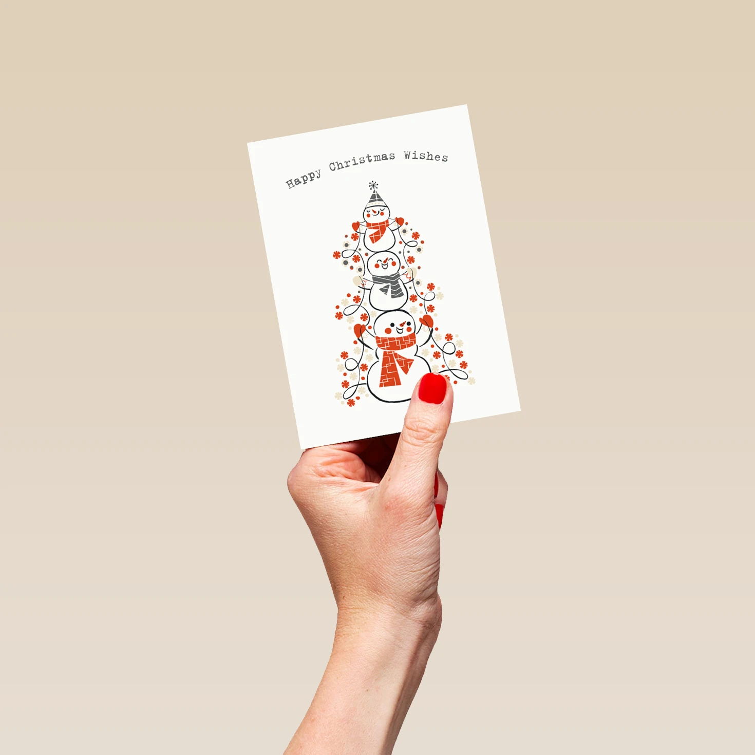 Pod Personalised Snowmen And Tree Christmas Card 4 Pod Personalised Snowmen And Tree Christmas Card - Image 4