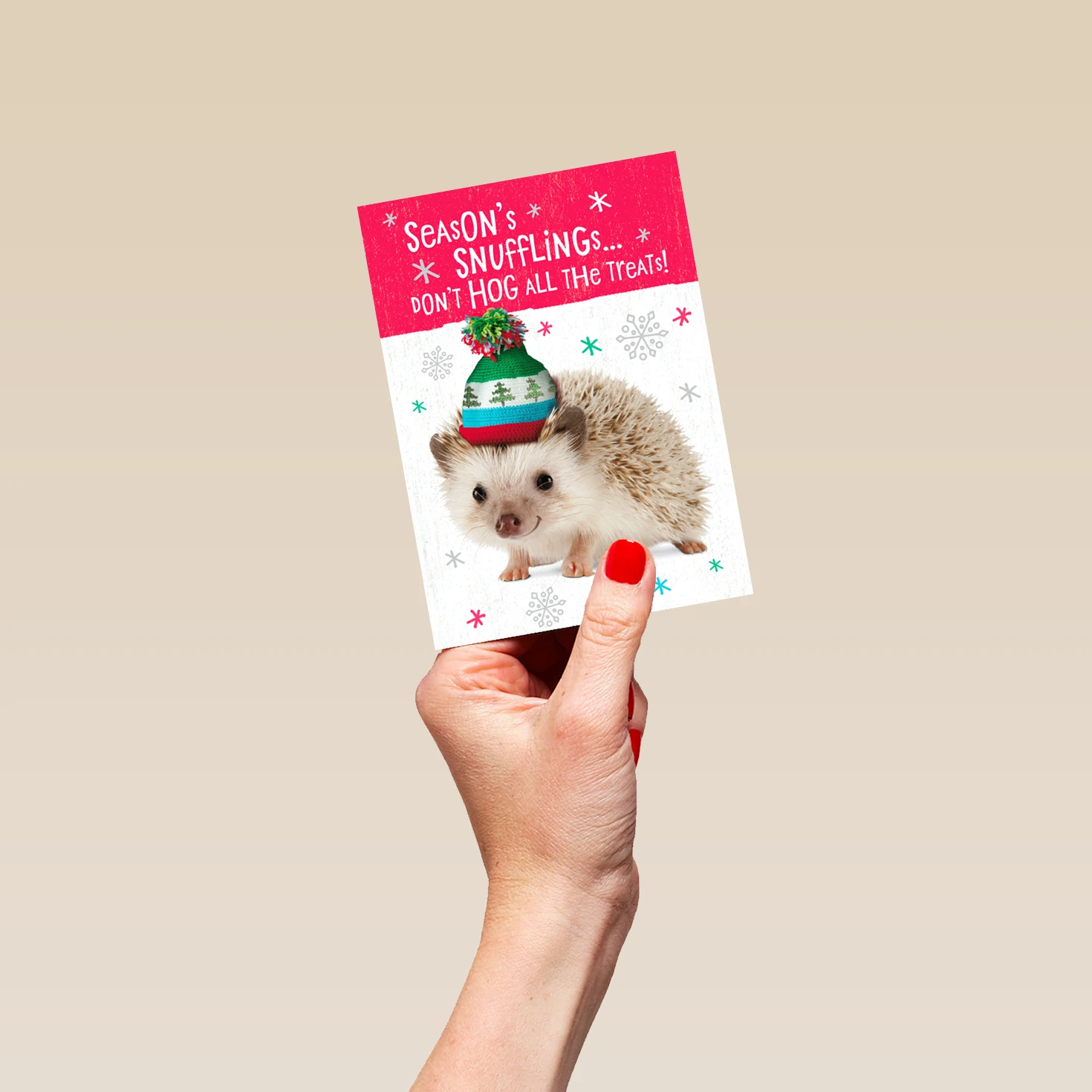 Pod Personalised Hedgehog Season Treats Christmas Card 4 Pod Personalised Hedgehog Season Treats Christmas Card - Image 4