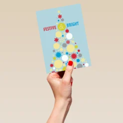 Pod Personalised Festive Tree Christmas Card -Pod Shop F3100289 hand L