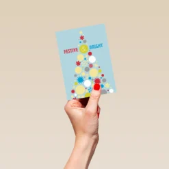 Pod Personalised Festive Tree Christmas Card -Pod Shop F3100289 hand S