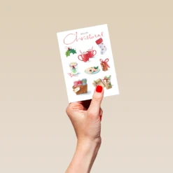 Pod Personalised Christmas Traditions Illustrations Card -Pod Shop F3100291 hand S
