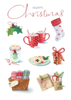 Pod Personalised Christmas Traditions Illustrations Card