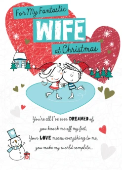 Pod Personalised Wife Festive Poem Christmas Card