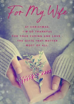 Pod Personalised Wife Love And Care Gifts Christmas Card
