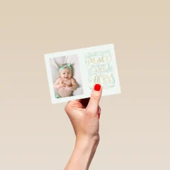 Pod Personalised Peace & Joy Christmas Photo Upload Card -Pod Shop F3100330 hand S