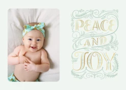 Pod Personalised Peace & Joy Christmas Photo Upload Card