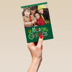 Pod Personalised Family Photo Christmas Card -Pod Shop F3100332 hand L