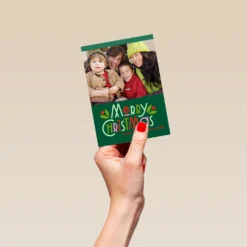 Pod Personalised Family Photo Christmas Card -Pod Shop F3100332 hand S