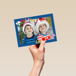 Pod Personalised Kids Christmas Photo Card -Pod Shop F3100333 hand L