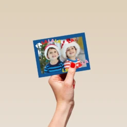 Pod Personalised Kids Christmas Photo Card -Pod Shop F3100333 hand S