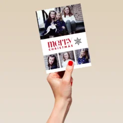 Pod Personalised Merry Christmas Photo Frames Card -Pod Shop F3100342 hand L