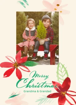 Pod Personalised Grandma & Grandad Christmas Photo Card