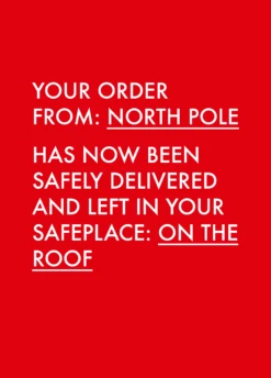 Pod Personalised Funny North Pole Christmas Card