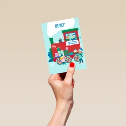 Pod Personalised Winter Red Steam Train Christmas Card -Pod Shop F3100355 hand S