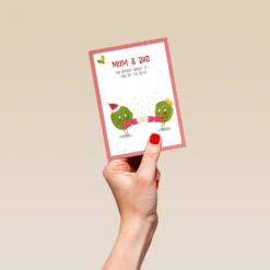 Pod Personalised Mum & Dad Funny Pull A Cracker Christmas Card -Pod Shop F3100357 hand S