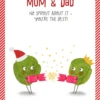 Pod Personalised Mum & Dad Funny Pull A Cracker Christmas Card