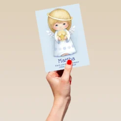 Pod Personalised Cute Star Angel Christmas Card 9 Pod Personalised Cute Star Angel Christmas Card -Pod Shop F3100365 hand L