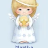 Pod Personalised Cute Star Angel Christmas Card