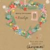 Pod Personalised Festive Heart Winter Wreath Christmas Card