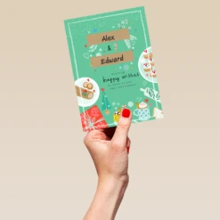 Pod Personalised Festive Wishes Christmas Card To Both Of You -Pod Shop F3100375 hand L