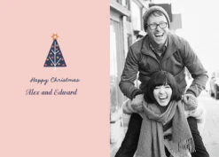 Pod Personalised Festive Happy Photo Tree Christmas Card