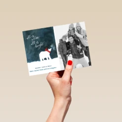 Pod Personalised Polar Bear Night Photo Frame Christmas Card -Pod Shop F3100379 hand L