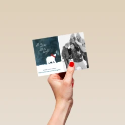 Pod Personalised Polar Bear Night Photo Frame Christmas Card -Pod Shop F3100379 hand S