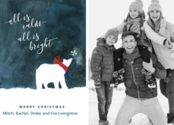 Pod Personalised Polar Bear Night Photo Frame Christmas Card