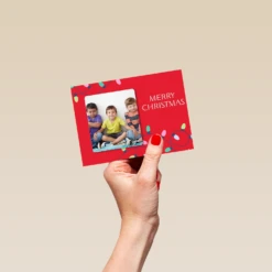 Pod Personalised Bright Lights Christmas Photo Upload Card 8 Pod Personalised Bright Lights Christmas Photo Upload Card -Pod Shop F3100385 hand S