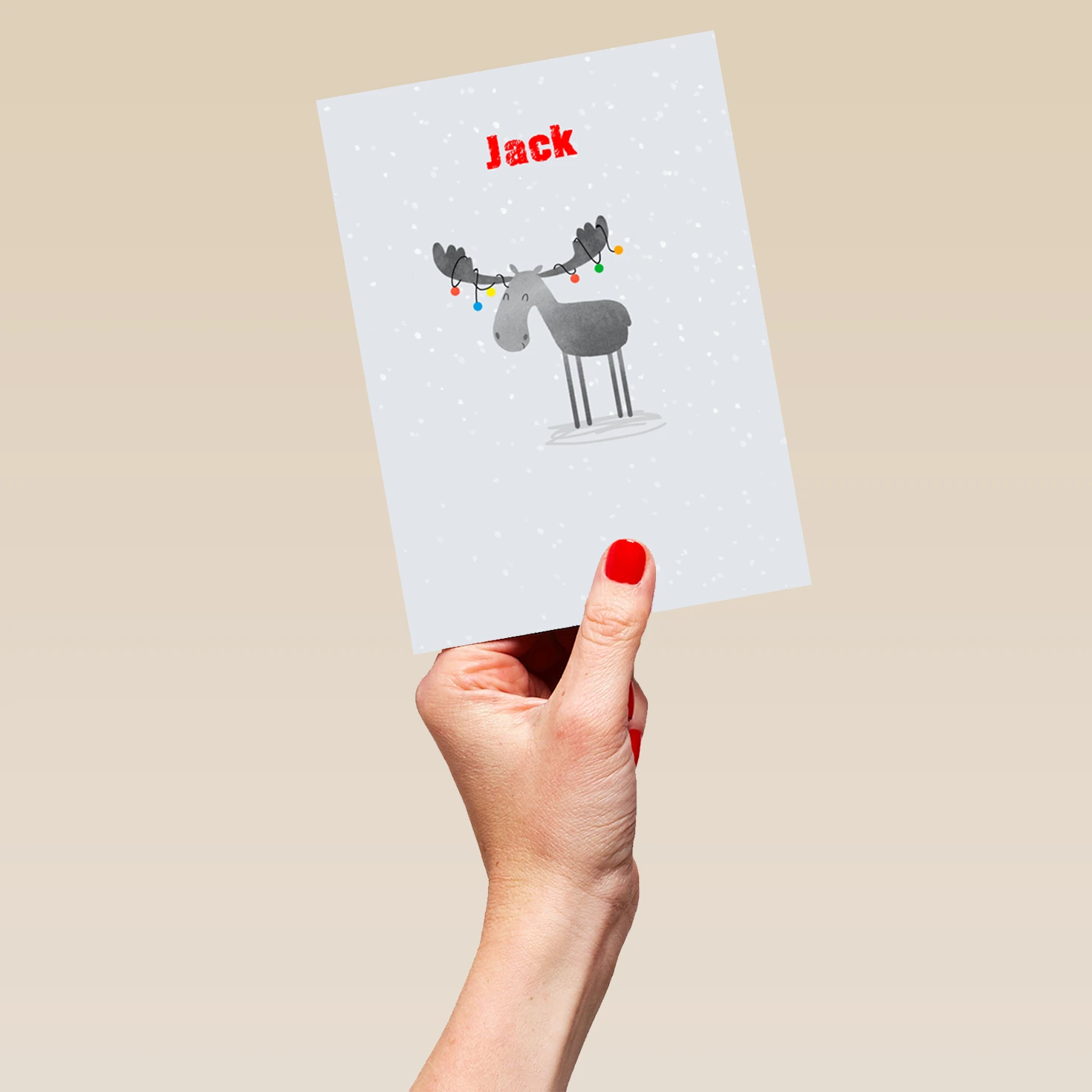 Pod Personalised Festive Fun Snowy Reindeer Christmas Card 5 Pod Personalised Festive Fun Snowy Reindeer Christmas Card - Image 5