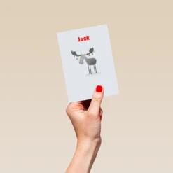 Pod Personalised Festive Fun Snowy Reindeer Christmas Card 8 Pod Personalised Festive Fun Snowy Reindeer Christmas Card -Pod Shop F3100400 hand S