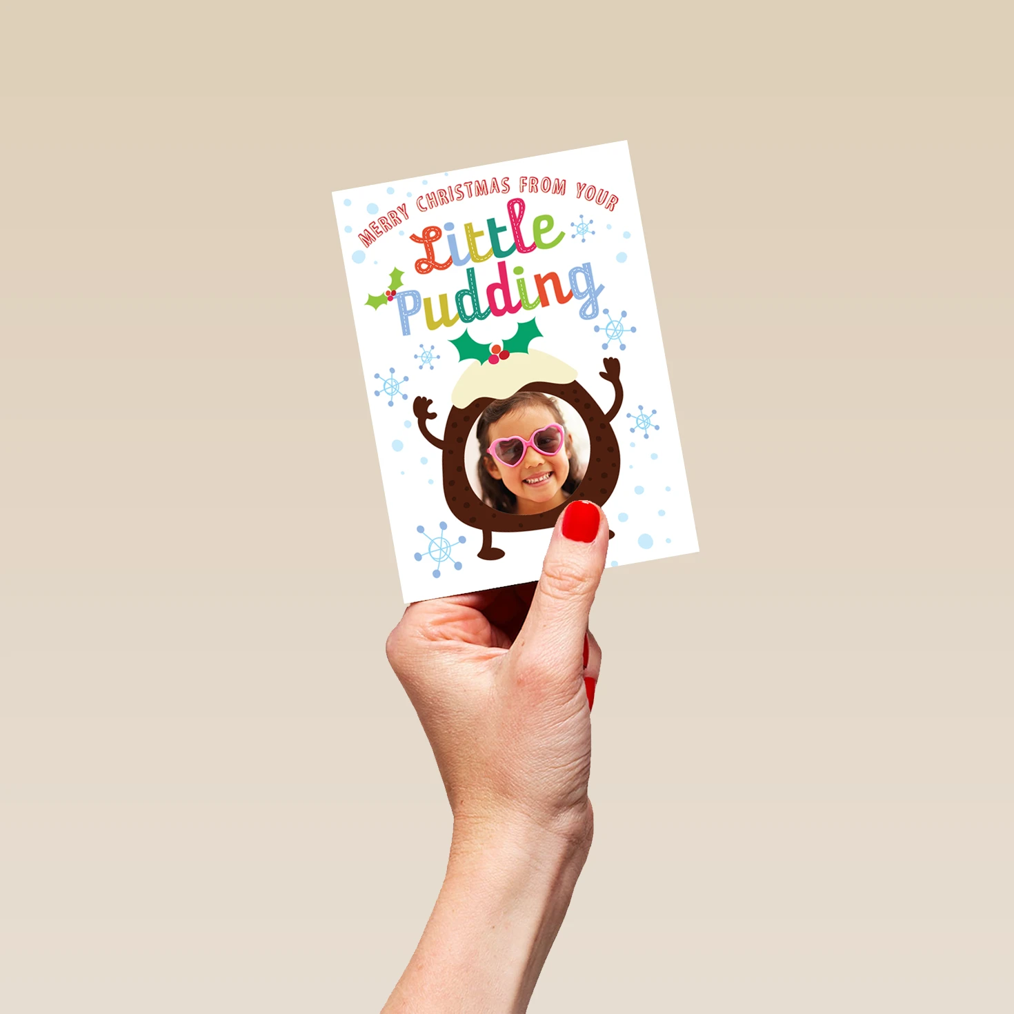 Pod Personalised Funny Little Pudding Christmas Photo Upload Card 4 Pod Personalised Funny Little Pudding Christmas Photo Upload Card - Image 4