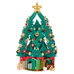 Hallmark Christmas Paper Wonder Card - 3D Festive Tree Design