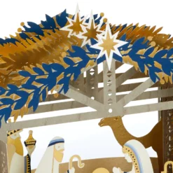 Hallmark Christmas Paper Wonder Card - 3D Nativity Scene Design -Pod Shop PV.132.XPJ9929 scaled