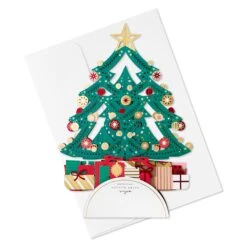 Hallmark Christmas Paper Wonder Card - 3D Festive Tree Design -Pod Shop PV.191.XPJ9937